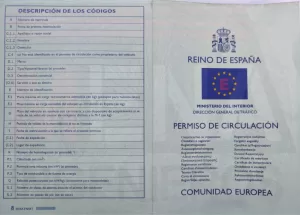 PERMISO DE CIRCULACIÓN VISTA POSTERIOR